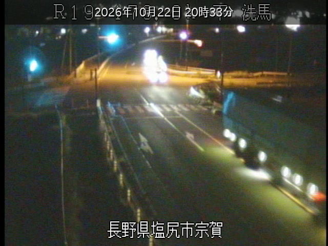 国道19号 洗馬の現在の道路・河川状況
